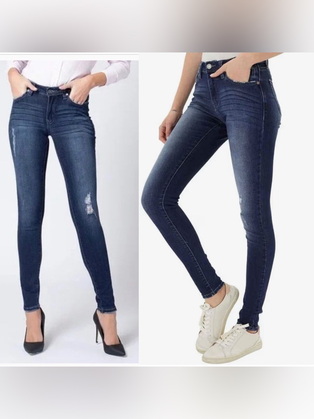 KanCan Women's Mid Rise Skinny Jeans Dark Wash Size 1/24